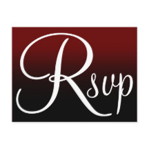 Burgundy Black Ombre Contemual RSVP