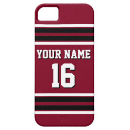 Burgundy Black Team Jersey iPhone 11 Hoesje