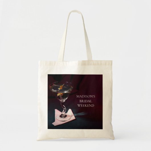 Burgundy Blauwe Bruiloft Weekend Martin Tote Bag (Voorkant)