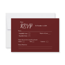 Burgundy Bliss RSVP Kaart Versie 1
