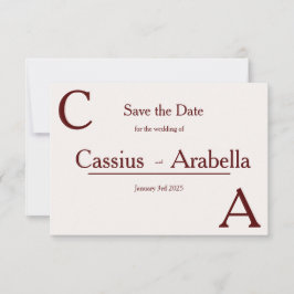 Burgundy Bliss: Versie 1 Bewaar de Datum Save The Date