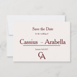Burgundy Bliss: Versie 4 Bewaar de Datum Save The Date