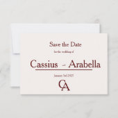 Burgundy Bliss: Version 4 Bewaar de datum Save The Date (Voorkant)