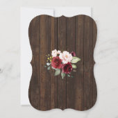 Burgundy Bloemen Brunch & Bubbels Bruidsmeisjesfee Kaart (Achterkant)