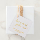 Burgundy Bloemen Love Is Sweet Bruiloft Feest Bedankjes Labels (Met doos)