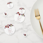 Burgundy Bloemen, Roze Bloemen, Boho Bruidsshowers Confetti (Groep)