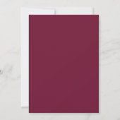 Burgundy Bloemen Wijnproeverij  Aquarel  Save The Date (Achterkant)