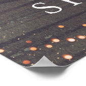 Burgundy Bloemige Pompoenen Bruiloft Welkom Poster (Hoek)