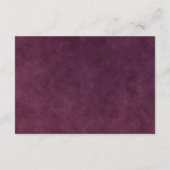 Burgundy bloemige RSVP, reactie, antwoordkaarten Informatiekaartje (Achterkant)