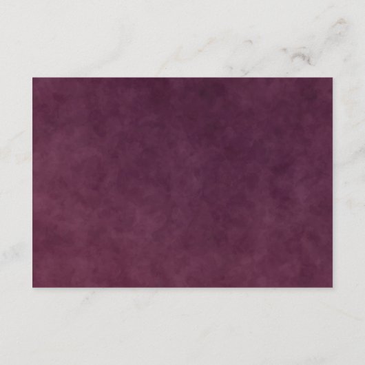 Burgundy bloemige RSVP, reactie, antwoordkaarten Informatiekaartje (Achterkant)