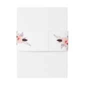 Burgundy Bloemschildering Geometrische Trouwdag Uitnodigingen Wikkel (Achterkant Voorbeeld)