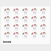 Burgundy Bloom Bruiloftsuitnodiging Sticker (Vel)