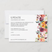 Burgundy Bloom | Rustige botanische WEDDING-UPDATE Kaart (Voorkant)