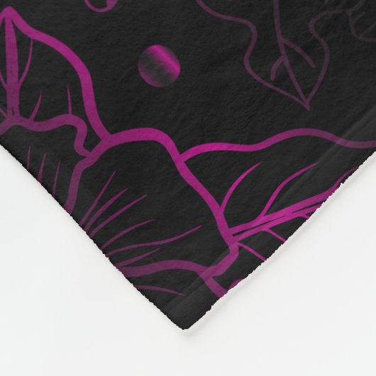 Burgundy blossom bloem gepersonaliseerde naam fleece deken (Hoek)