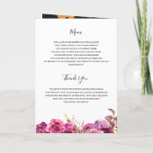 Burgundy Blossom Geometric Lijst 2 Foto Funeral Programma (Achterkant)