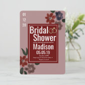  Burgundy Blue Blush Botany Vrijgezellenfeest Kaart (Staand voorkant)