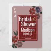  Burgundy Blue Blush Botany Vrijgezellenfeest Kaart (Voorkant)