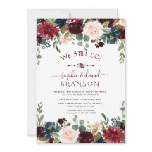 Burgundy Blue Blush Floral Calligraphy die we nog 