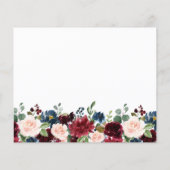 Burgundy Blue Blush Wedding Details Enclosure Kaar (Achterkant)