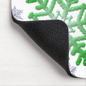 Burgundy Blue Green & Silver Snowflakes Muismat (Hoek)