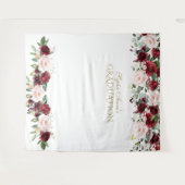 Burgundy Blush Afstuderen Foto Booth Backdrop Wandkleed (Voorkant (horizontaal))