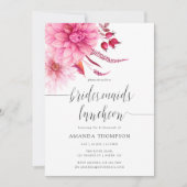 Burgundy & Blush Autumn Herfst Bridesmaids Luncheo Kaart (Voorkant)