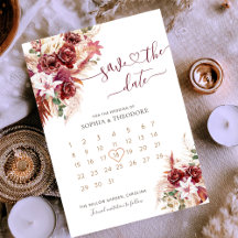 Burgundy & Blush Bloemencalender