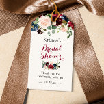 Burgundy Blush Blue Floral Vrijgezellenfeest Favor Cadeaulabel<br><div class="desc">Pas dit "Burgundy Blush Blue Floral Vrijgezellenfeest Favor Dankuwel Label" aan om een speciale aanraking toe te voegen. Het is een perfecte aanvulling om uw kleuren en stijlen aan te passen. (1) Voor verdere aanpassing, gelieve de "pas verder"verbinding aan en ons ontwerphulpmiddel te gebruiken om deze sjabloon te wijzigen. (2)...</div>