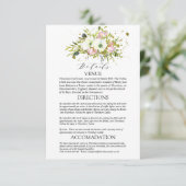 Burgundy & Blush bouquet Wedding Details Enclosure Informatiekaartje (Staand voorkant)