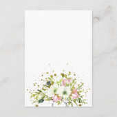 Burgundy & Blush bouquet Wedding Details Enclosure Informatiekaartje (Achterkant)