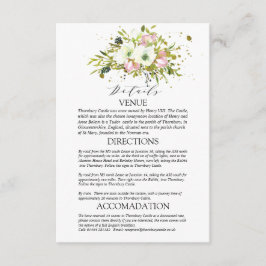 Burgundy & Blush bouquet Wedding Details Enclosure Informatiekaartje