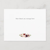 burgundy blush bridesmaid bedankt je kaartje uitnodiging briefkaart (Achterkant)