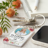 Burgundy Blush Celebration of life Gift Sleutelhan Sleutelhanger (Voorkant Rechts)