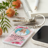 Burgundy Blush Celebration of life Gift Sleutelhan Sleutelhanger (Voorkant Rechts)