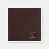 Burgundy Blush Custom Couple Names Wedding Servet (Voorkant)