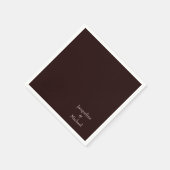 Burgundy Blush Custom Couple Names Wedding Servet (Hoek)