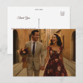 Burgundy Blush Dank je wel Briefkaart (Voorkant / Achterkant)