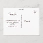 Burgundy Blush Dank je wel Briefkaart (Achterkant)