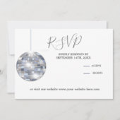 Burgundy Blush Disco Elegant Wedding Save the Date (Voorkant)