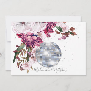 Burgundy Blush Disco Elegant Wedding Save the Date