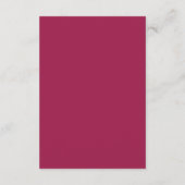 Burgundy Blush Dusty Blue Elegant Floral Informatiekaartje (Achterkant)