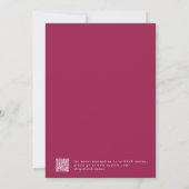 Burgundy Blush Dusty Blue Elegant Floral Kaart (Achterkant)