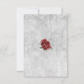 Burgundy, Blush en White Roses Weddenschap RSVP Kaartje (Achterkant)