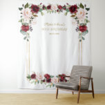 Burgundy Blush Floral 18th Birthday Foto Prop Wandkleed<br><div class="desc">Moderne en elegante vormgeving met een roze,  bruine waterverf bloemen hoeken en bouquets,  faux gouden lijst. Het gebruik personaliseert hulpmiddel om uw info toe te voegen. U kunt de gebeurtenis veranderen om uw te passen. Overeenkomende items kunnen gevonden worden in mijn Collectie van de Drijvende Drijfbloem.</div>