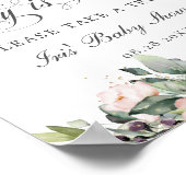 Burgundy Blush Floral Baby is lekker Poster (Hoek)