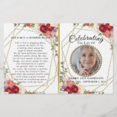 Burgundy Blush Floral Celebration Program (Voorkant)