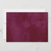 Burgundy Blush | Floral en goud met foto Save The Date (Achterkant)