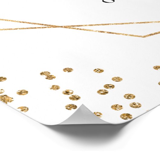 Burgundy Blush Floral Gold Lijst Baby shower Sign Poster (Hoek)