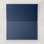 Burgundy Blush Floral Lijst Dark Blue Wedding Plaatskaartje (Binnenkant ongevouwen)