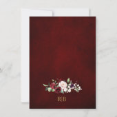 Burgundy Blush Floral Modern Geometric Wedding (Achterkant)